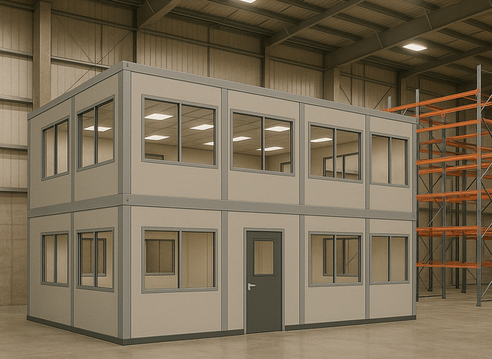Modular Office System in Phoenix Warehouse by Culver Equipment